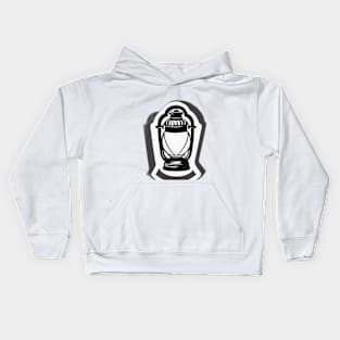 Lantern White Shadow Silhouette Anime Style Collection No. 411 Kids Hoodie